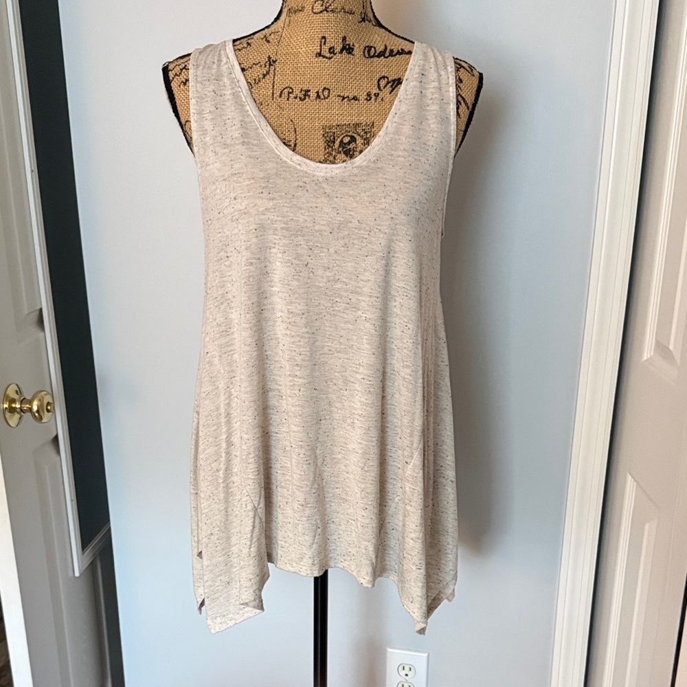 Light Heather Beige Sleeveless Tank Top - Women
